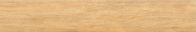 বসার ঘরের জন্য উড লুক চীনামাটির বাসন টাইল দেহাতি সিরামিক কাঠের ফ্লোরিং টাইলস হলুদ রঙের