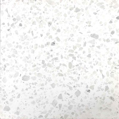 অফিস পেভিং ফ্লোর 80x80cm সাদা টেরাজো স্টোন টাইলস