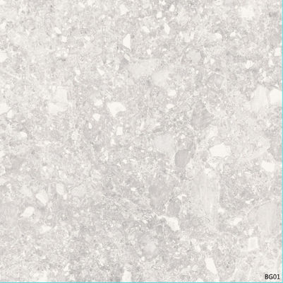 OEM ডাইনিং রুম আউটডোর চীনামাটির বাসন Terrazzo মেঝে টাইলস হালকা ধূসর রঙ
