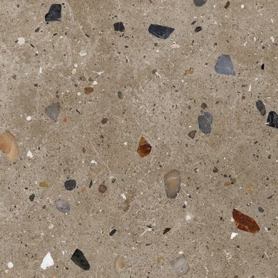 পেভিং মেঝে জন্য হলুদ রঙের Terrazzo স্টোন ইন্ডোর চীনামাটির বাসন টাইলস